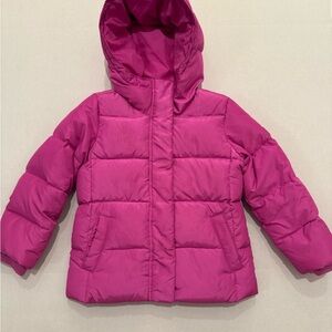 SOLD GAP Kids Down Feather Puffer Jacket PrimaLoft Coat Pink Girls Small 6-7